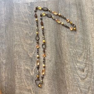 Beaded/metal necklace